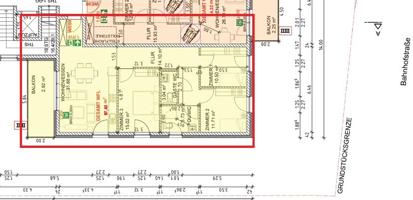 Wohnung zum Kauf provisionsfrei 438.750 € 4 Zimmer 97,6 m²<br/>Wohnfläche EG<br/>Geschoss ab sofort<br/>Verfügbarkeit Saarstraße Konz Konz 54329