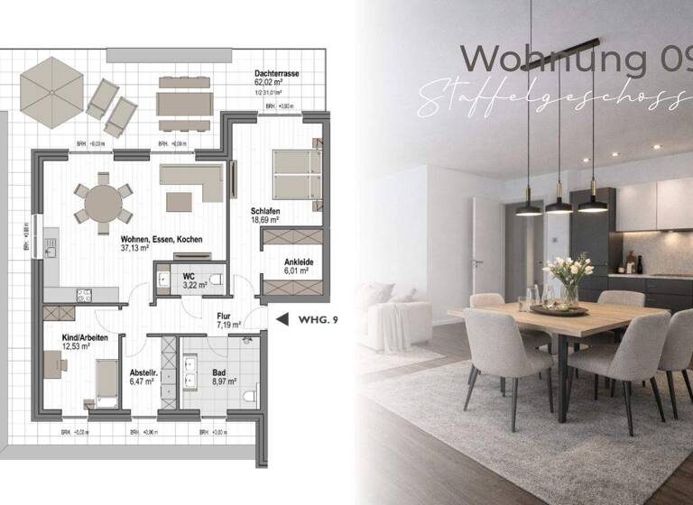 Penthouse zum Kauf - Erstbezug 455.000 € 3 Zimmer 131,2 m² 3. Geschoss frei ab sofort Lemförde 49448