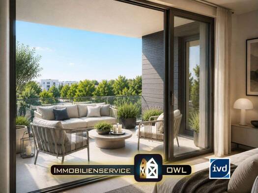 Terrassenwohnung zum Kauf - Erstbezug als Kapitalanlage geeignet 396.675 € 2 Zimmer 88,2 m² Brandenburger Straße Innenstadt Bad Oeynhausen 32545