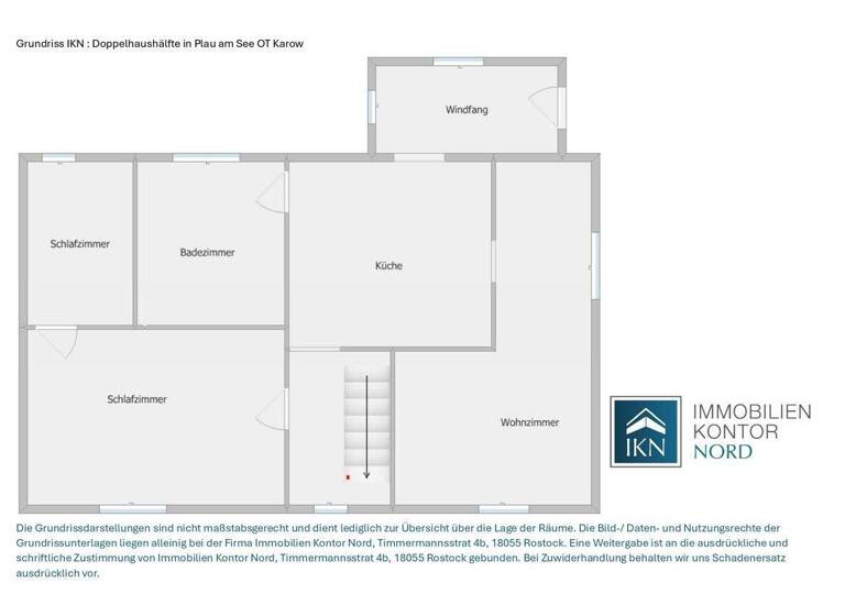 Doppelhaushälfte zum Kauf 80.000 € 3 Zimmer 75 m² 1.662 m² Grundstück frei ab sofort Karow Karow / Plauerhagen 19395