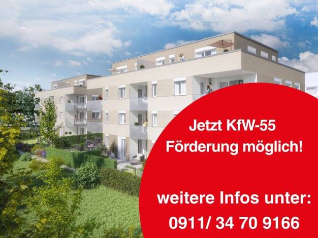 Penthouse zum Kauf - Neubau provisionsfrei 566.204 € 2 Zimmer 82,5 m² 3. Geschoss Volbehrstraße 11 Spitalhof Nürnberg 90491
