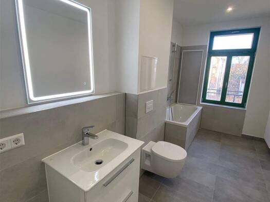 Wohnung zur Miete - Erstbezug 1.055 € 3 Zimmer 81 m² 2. Geschoss frei ab sofort Gießerstrasse 45 Plagwitz Leipzig 04229