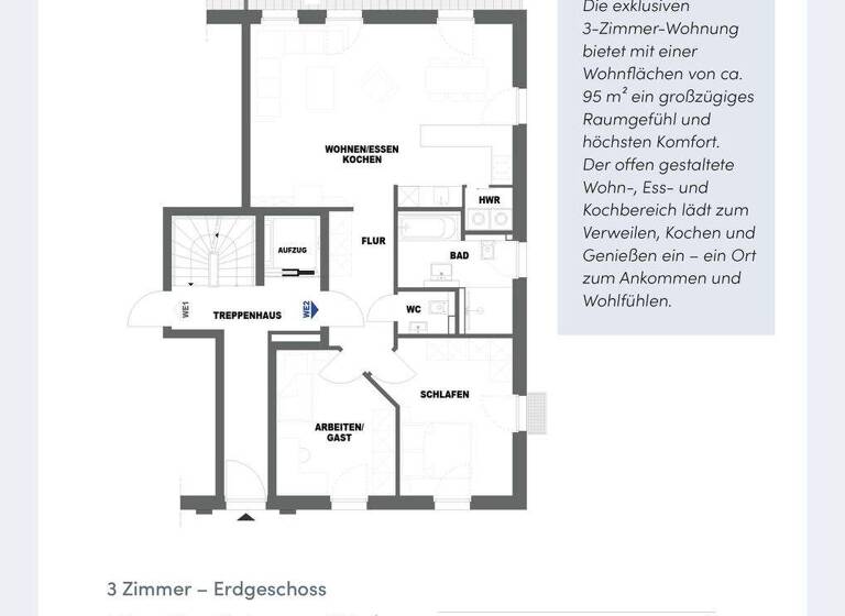Wohnung zum Kauf - Erstbezug 599.000 € 3 Zimmer 95 m² EG Wilschenbrucher Weg 83 Rotes Feld Lüneburg 21335