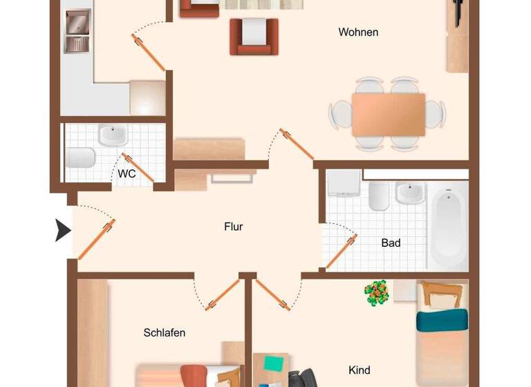 Wohnung zum Kauf 178.000 € 3 Zimmer 88,7 m² Connewitz Leipzig 04277