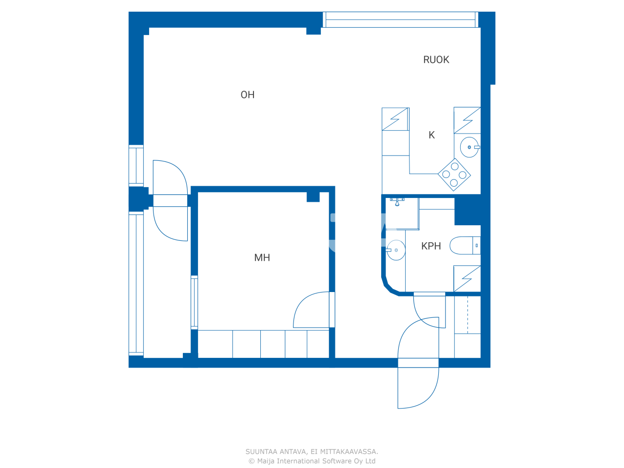 Studio zum Kauf 147.000 € 2 Zimmer 54 m²<br/>Wohnfläche 7.<br/>Geschoss Maapallonkuja 2 Espoo 02210