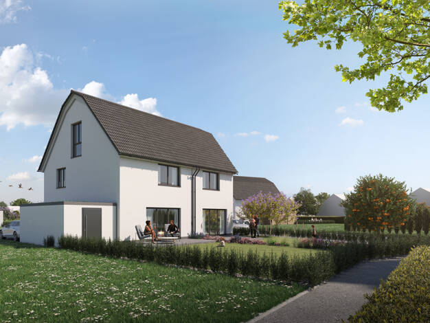 Doppelhaushälfte zum Kauf - Erstbezug provisionsfrei 534.990 € 4 Zimmer 128 m² 212 m² Grundstück Wilhelm-Kreutz-Straße Heiligenstein Römerberg 67354