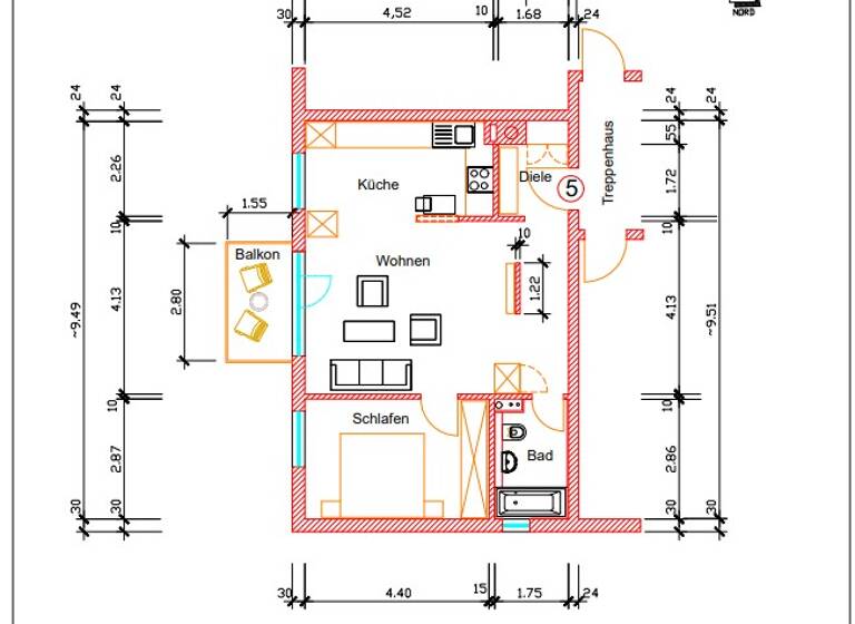 Wohnung zum Kauf 184.000 € 2 Zimmer 59 m² Buckenberg Pforzheim 75175