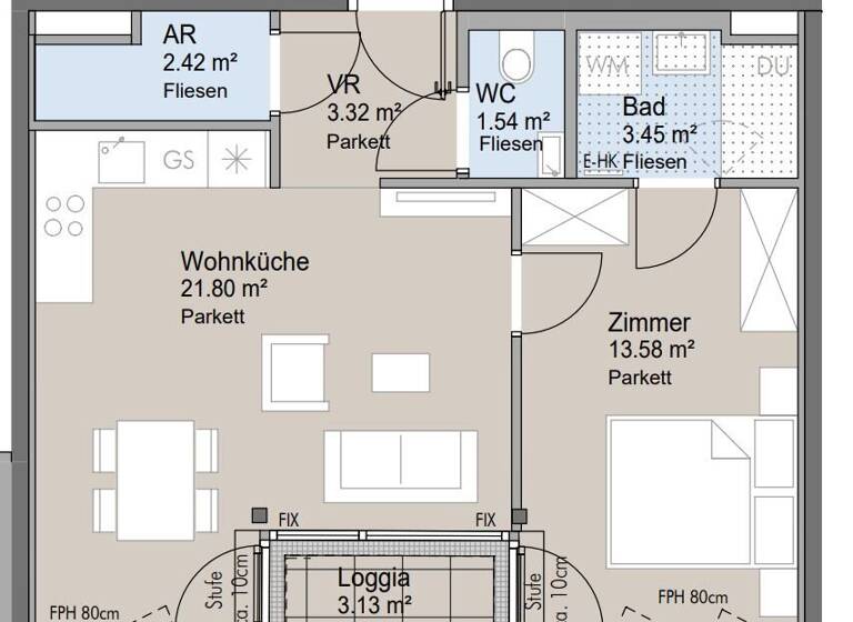 Wohnung zum Kauf - Erstbezug provisionsfrei 371.000 € 2 Zimmer 46,1 m² EG frei ab 30.04.2026 Wien,Hietzing 1130