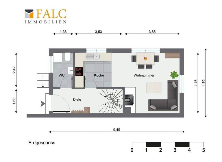 Doppelhaushälfte zum Kauf 125.000 € 4 Zimmer 75 m² 312 m² Grundstück Reptich Jesberg 34632