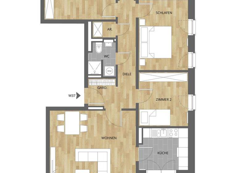 Wohnung zum Kauf provisionsfrei 509.000 € 4 Zimmer 110,4 m² Geschoss 2/3 frei ab sofort Atter Osnabrück 49090