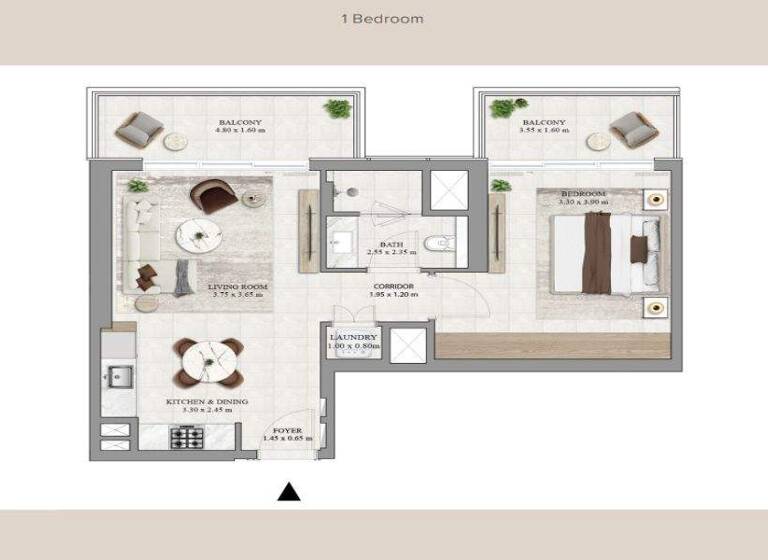 Wohnung zum Kauf - Erstbezug provisionsfrei 367.329 € 2 Zimmer 69,1 m² Al Khail Road Dubai