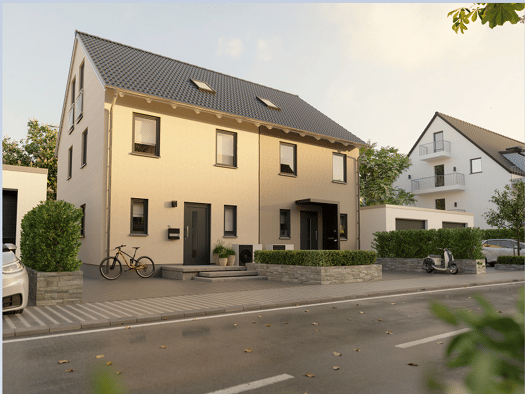 Doppelhaushälfte zum Kauf - Erstbezug provisionsfrei 399.000 € 4 Zimmer 115,3 m² 224 m² Grundstück Münzenberg Münzenberg 35516