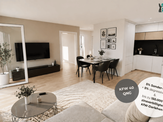 Wohnung zum Kauf - Neubau provisionsfrei 362.000 € 2 Zimmer 49,9 m² 1. Geschoss Alemannenstraße 15 Renningen Renningen 71272