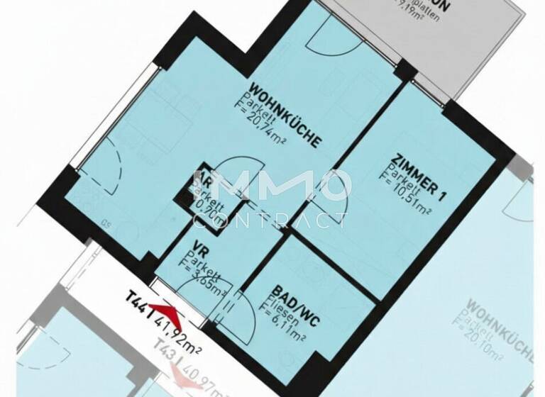 Wohnung zum Kauf - Erstbezug 345.500 € 2 Zimmer 41,9 m² 2. Geschoss frei ab 31.08.2026 Wien 1210