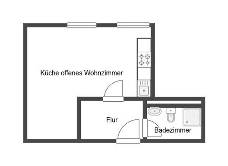 Studio zum Kauf 65.000 € 1 Zimmer 25,2 m² 1. Geschoss Innenstadt Halle (Saale) 06110