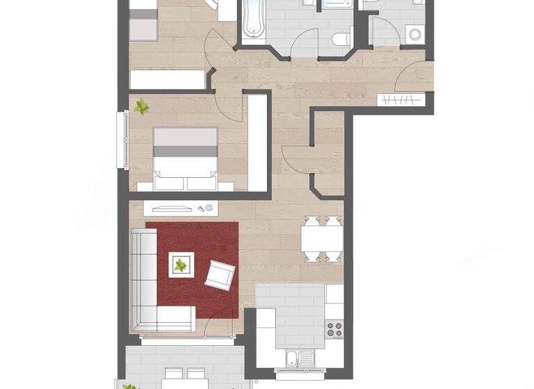 Wohnung zur Miete 1.175 € 3 Zimmer 90 m² EG Jestetten 79798