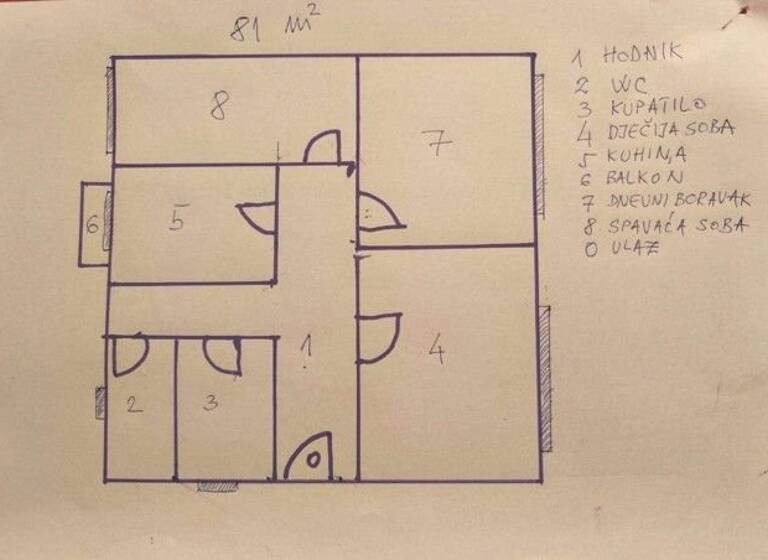 Wohnung zum Kauf 85.000 € 3 Zimmer 81 m² Prijedor 79101