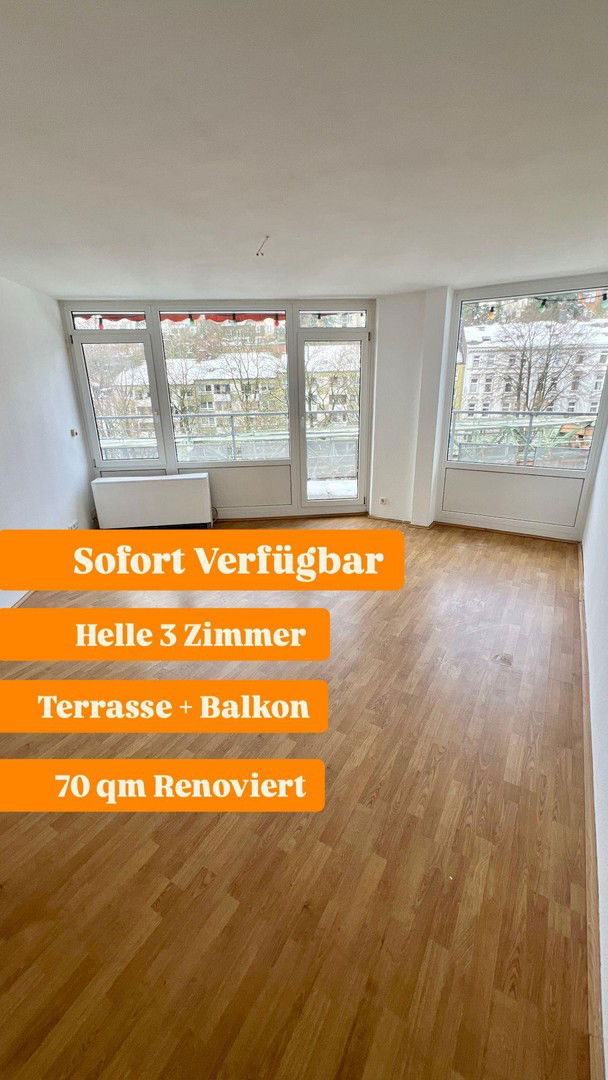 Wohnung zur Miete 700 € 3 Zimmer 70 m²<br/>Wohnfläche 5.<br/>Geschoss 01.02.2025<br/>Verfügbarkeit Am Brögel 4 Friedrich-Engels-Allee Wuppertal 42285