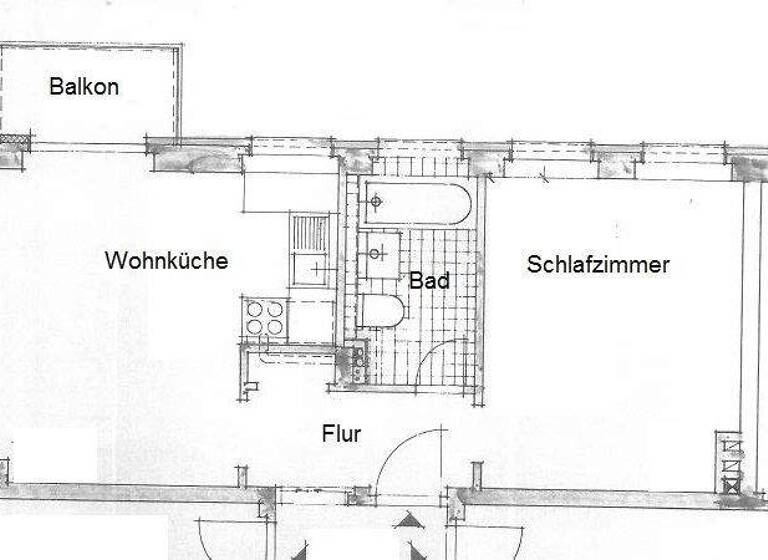 Wohnung zur Miete 211 € 2 Zimmer 40,6 m² 2. Geschoss Humboldtstraße 9 Pausitzer Delle Riesa 01589