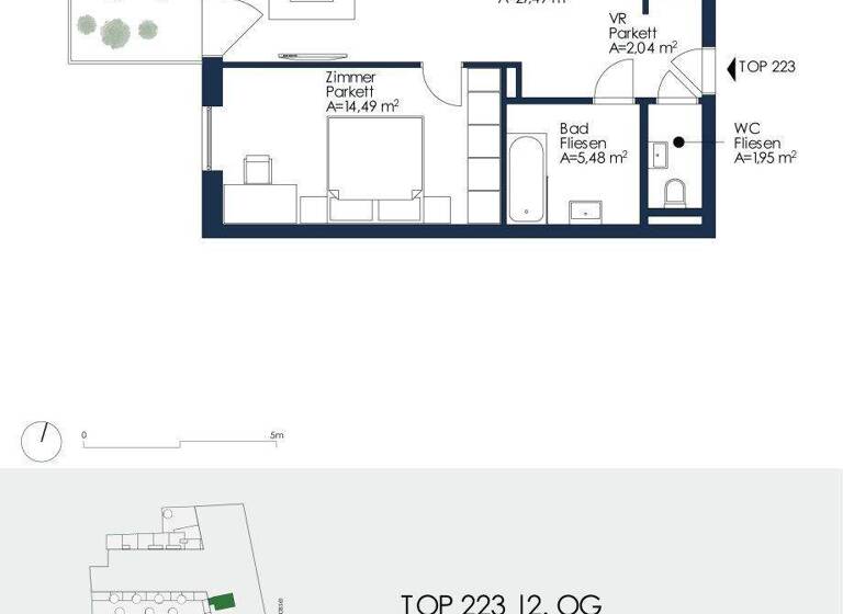 Wohnung zur Miete 608 € 2 Zimmer 52,9 m² 2. Geschoss frei ab 01.05.2026 Neubaugasse 43 Lend Graz 8020