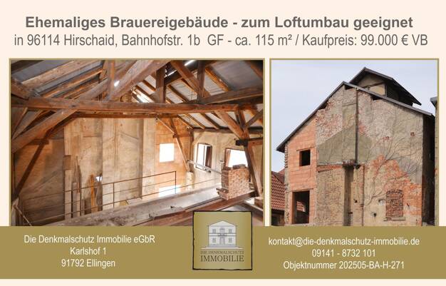 Haus zum Kauf 99.000 € 229,4 m² 115 m² Grundstück Bahnhofstr. 1b Hirschaid Hirschaid 96114