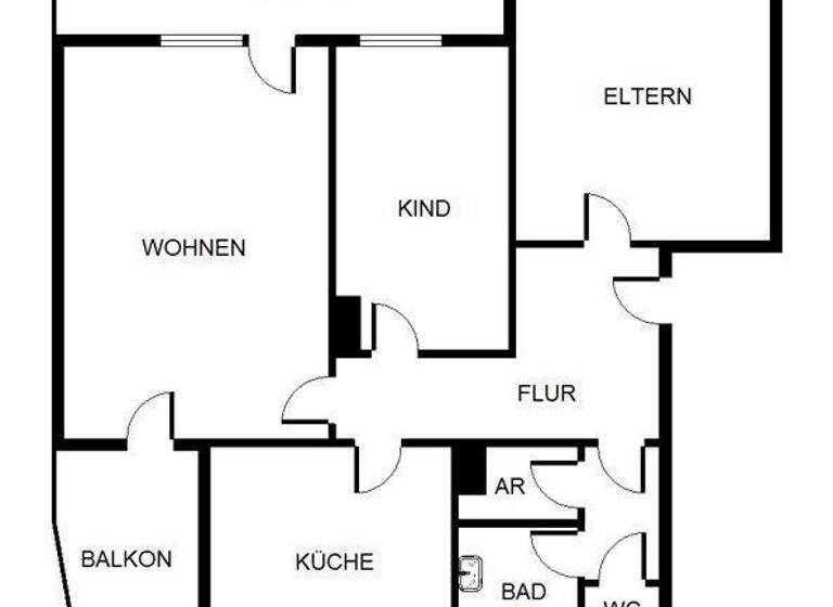 Wohnung zur Miete 753 € 3 Zimmer 75,4 m² 1. Geschoss frei ab 28.02.2026 Auerspergstraße 1a Haidenhof-Nord Passau 94032