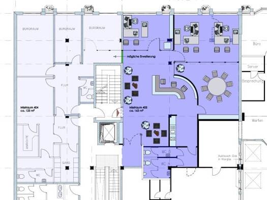 Büro-/Praxisfläche zur Miete provisionsfrei 163 m² Bürofläche Bahnhofstr. 10-14 St. Wendel 66606