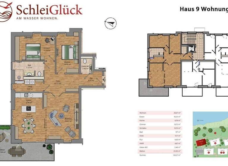 Wohnung zum Kauf - Erstbezug 890.000 € 4 Zimmer 119 m² 2. Geschoss Kappeln 24376
