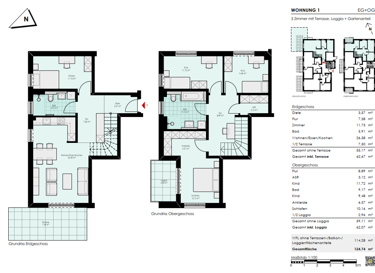 Wohnung zum Kauf - Erstbezug provisionsfrei 839.000 € 5 Zimmer 124,7 m² EG Bad Aibling 83043