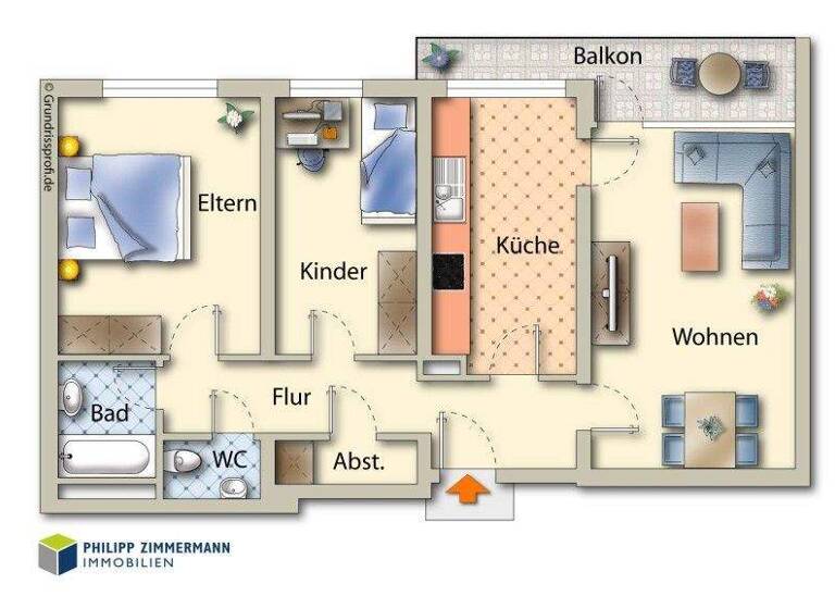 Wohnung zum Kauf 385.000 € 3 Zimmer 78,9 m² 7. Geschoss Industriegebiet Konstanz 78467