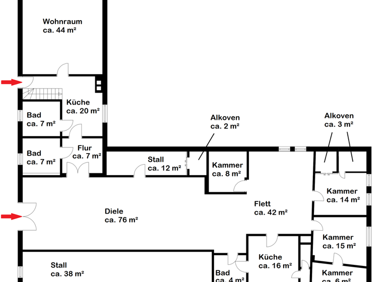 Bauernhaus zum Kauf 379.000 € 7 Zimmer 196 m² 28.294 m² Grundstück Teufelsmoor Osterholz-Scharmbeck 27711