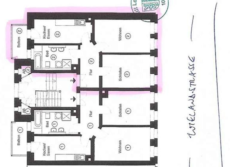 Wohnung zum Kauf provisionsfrei 179.000 € 2 Zimmer 60 m² 4 Geschosse Wielandstraße 5 Altlindenau Leipzig 04177