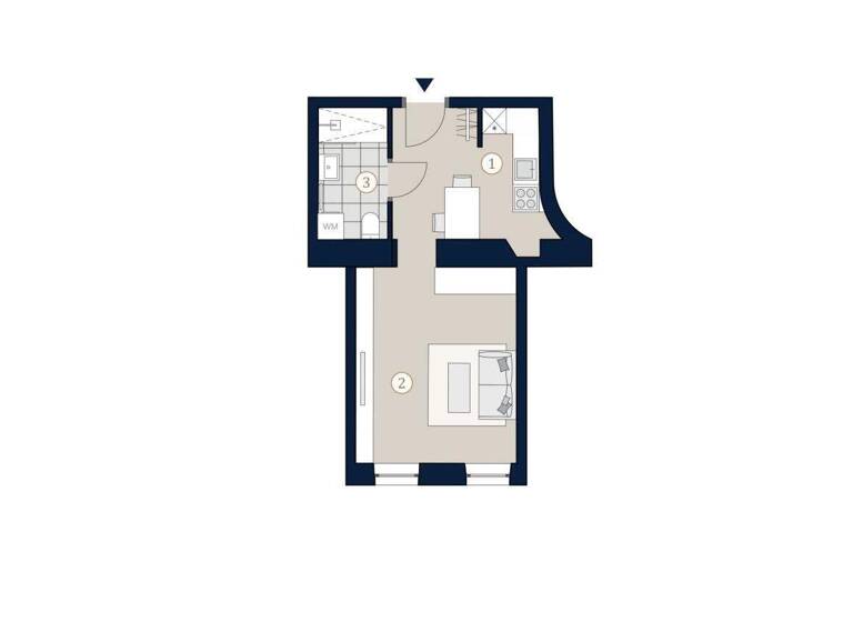 Studio zum Kauf - Erstbezug 259.000 € 1 Zimmer 30,4 m² 4. Geschoss Siebenbrunnengasse Wien,Margareten 1050