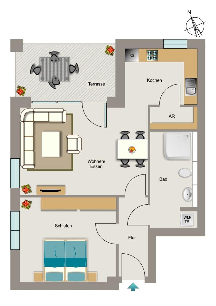 Wohnung zur Miete 773 € 2 Zimmer 61,8 m²<br/>Wohnfläche EG<br/>Geschoss 01.01.2025<br/>Verfügbarkeit Johann-Wilhelm-Lindlar-Straße 26 Stadtmitte Bergisch Gladbach 51465