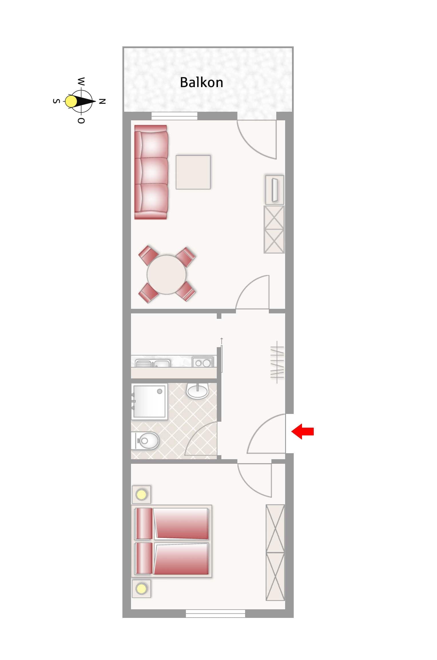 Wohnung zum Kauf 225.000 € 2 Zimmer 44 m²<br/>Wohnfläche Aschau 83229