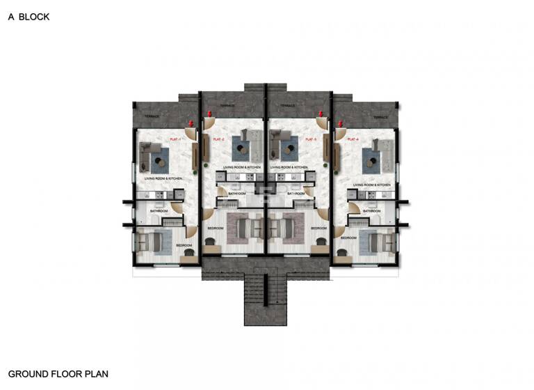 Studio zum Kauf 171.000 € 2 Zimmer 60 m² EG Girne 99400