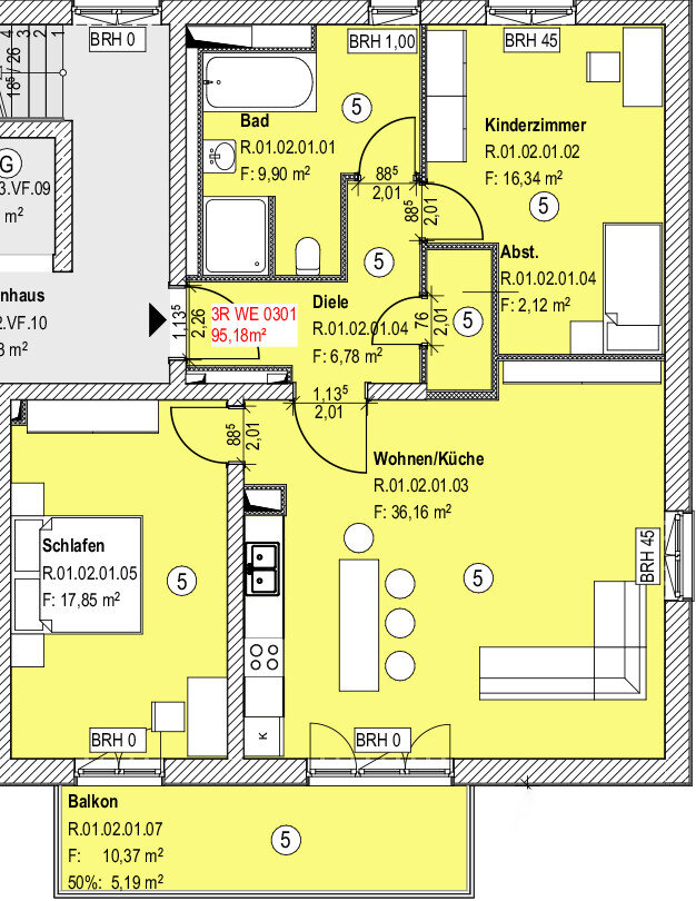 Wohnung zur Miete 1.651 € 3 Zimmer 94,3 m²<br/>Wohnfläche 2.<br/>Geschoss Werder (Havel) Werder 14542