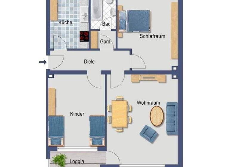 Wohnung zum Kauf provisionsfrei 182.000 € 3,5 Zimmer 75 m² 2. Geschoss Magdeburger Straße 4 a Mettmann 40822