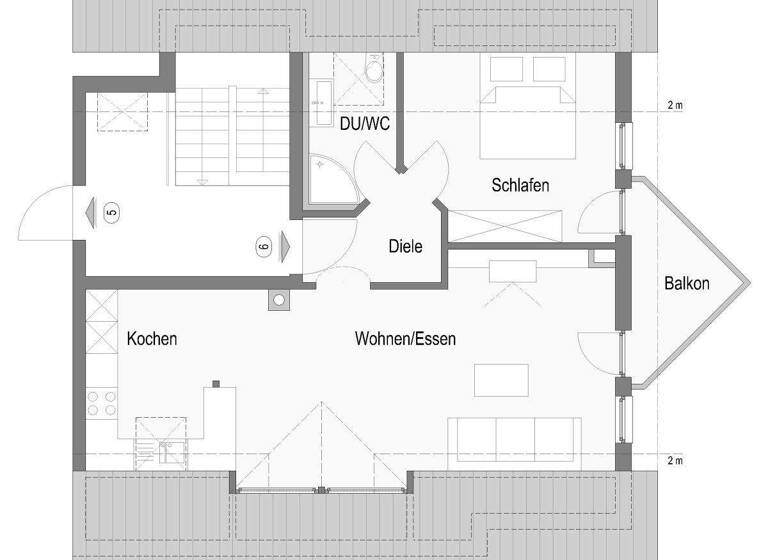 Wohnung zum Kauf 199.000 € 2 Zimmer 54 m² 2. Geschoss frei ab sofort Lehenweiler Aidlingen 71134