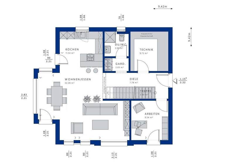 Haus zum Kauf 468.779 € 5 Zimmer 145 m² 450 m² Grundstück Mitte Heiligenhaus 42579