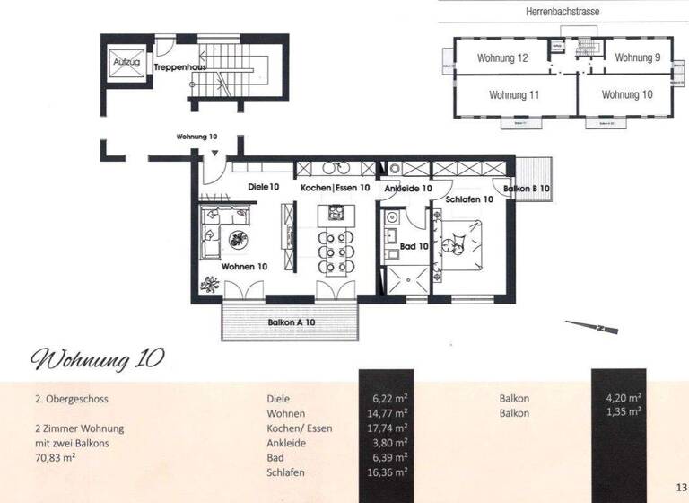 Wohnung zum Kauf - Erstbezug 425.000 € 2 Zimmer 70,8 m² 2. Geschoss Herrenbach Augsburg 86161