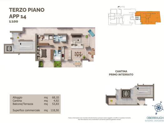 Wohnung zum Kauf 714.000 € 3 Zimmer 68 m² Bozen 39100