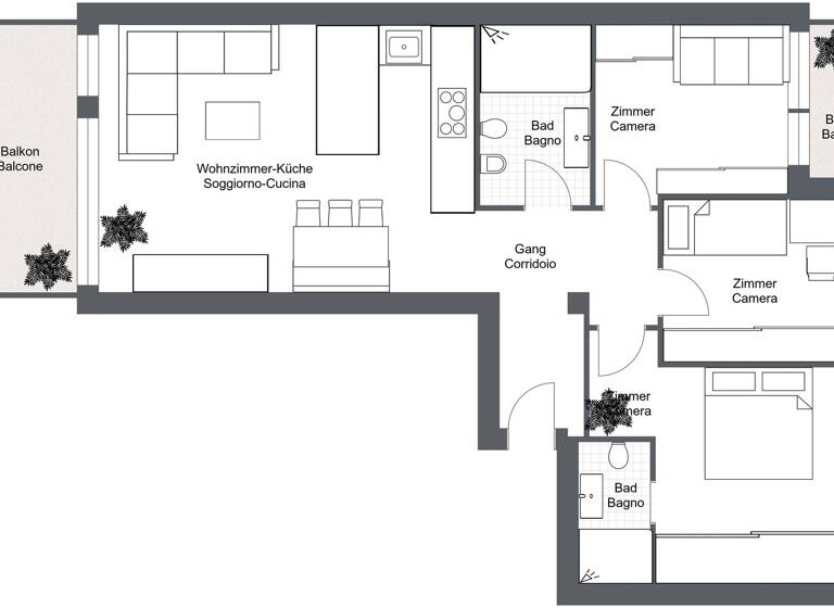 Wohnung zum Kauf 4 Zimmer 78 m² EG Brixen 39042