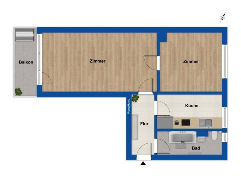 Wohnung zum Kauf 93.000 € 2 Zimmer 48,2 m² Laubegast Dresden 01279