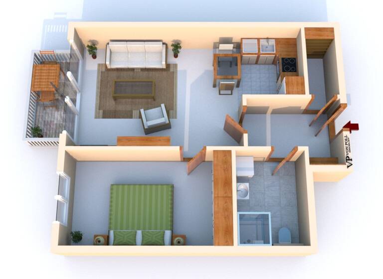 Wohnung zum Kauf 165.000 € 2 Zimmer 50,8 m² Elmenhorst 18107