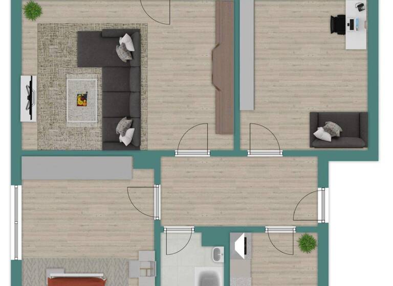 Wohnung zur Miete 460 € 3 Zimmer 64 m² Hirschhorn Hirschhorn (Neckar) 69434