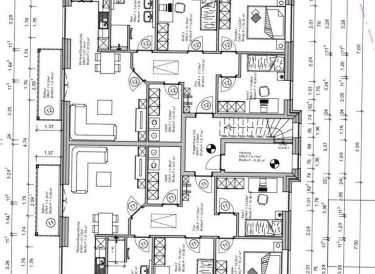 Wohnung zur Miete - Erstbezug 900 € 5 Zimmer 92 m² 1. Geschoss Bahnweg 1b Barßel 26676