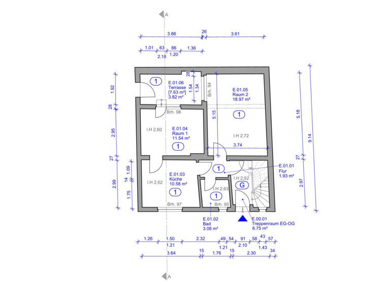 Wohnung zum Kauf 165.000 € 2 Zimmer 49,9 m² Erbenstraße 3 Horchheim Koblenz 56076