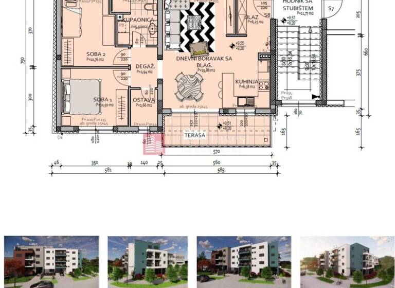 Wohnung zum Kauf 164.266 € 3 Zimmer 71 m² 3. Geschoss Naselje Zrinski-Frankopana, Slavonski Brod Slavonski Brod