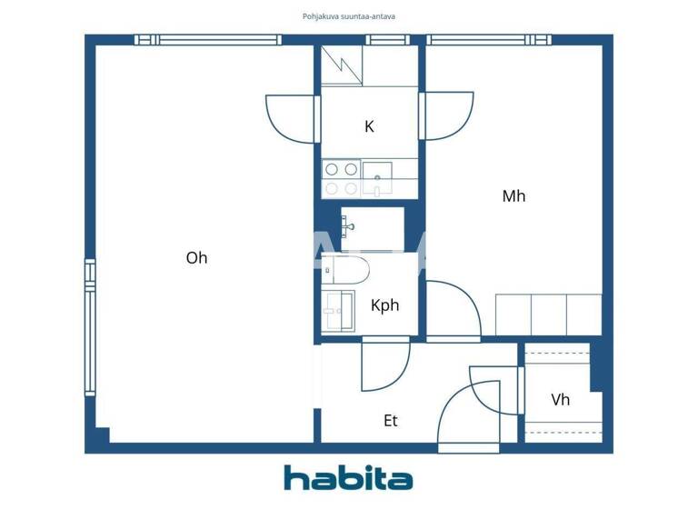 Studio zum Kauf 159.000 € 2 Zimmer 44 m² 1. Geschoss Konalantie 3 Helsinki 00370